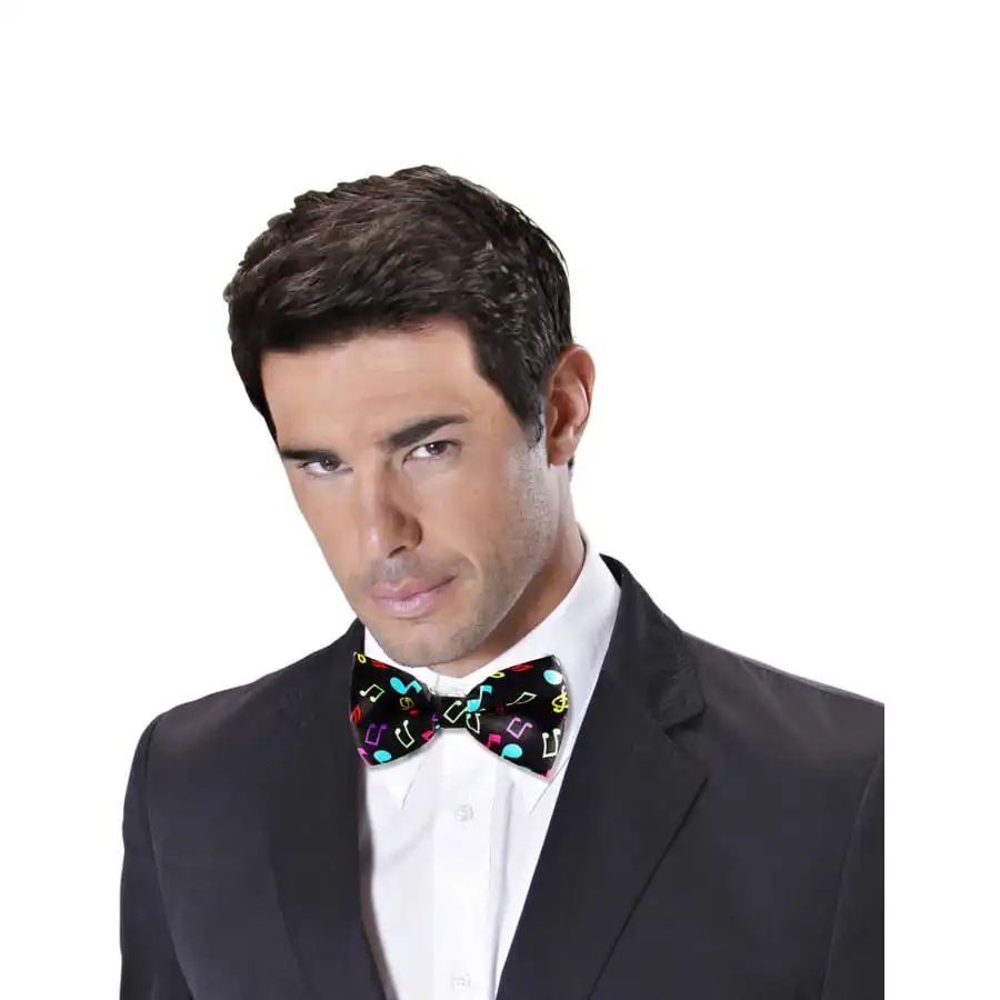 Noeud Papillon Noir Décoré De Notes De Musique 1 Noeud Papillon Noir Décoré De Notes De Musique