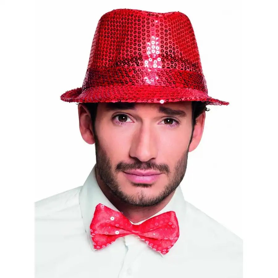 Noeud Papillon Rouge Recouvert De Sequins 3 Noeud Papillon Rouge Recouvert De Sequins – Image 3