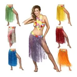 Pagne Hawaïen De 80cm Avec Ceinture De Fleurs