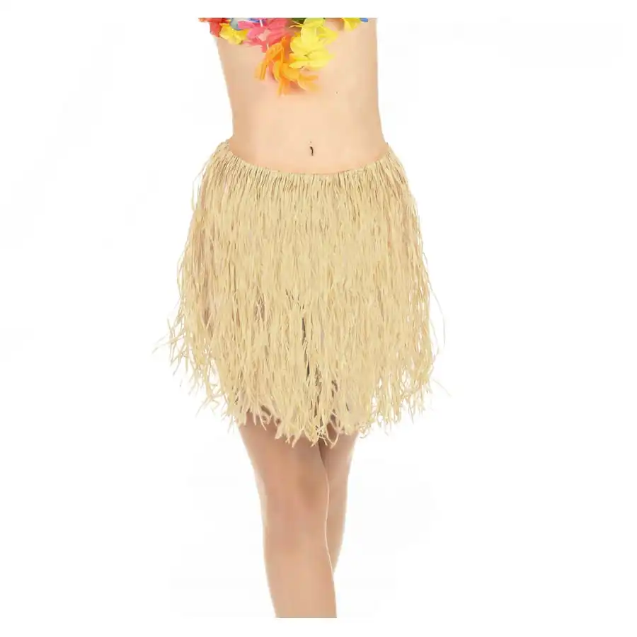 Pagne Hawaïen Mi-long Couleur Paille 1 Pagne Hawaïen Mi-long Couleur Paille