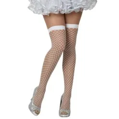 Paire De Bas Blancs à Larges Mailles