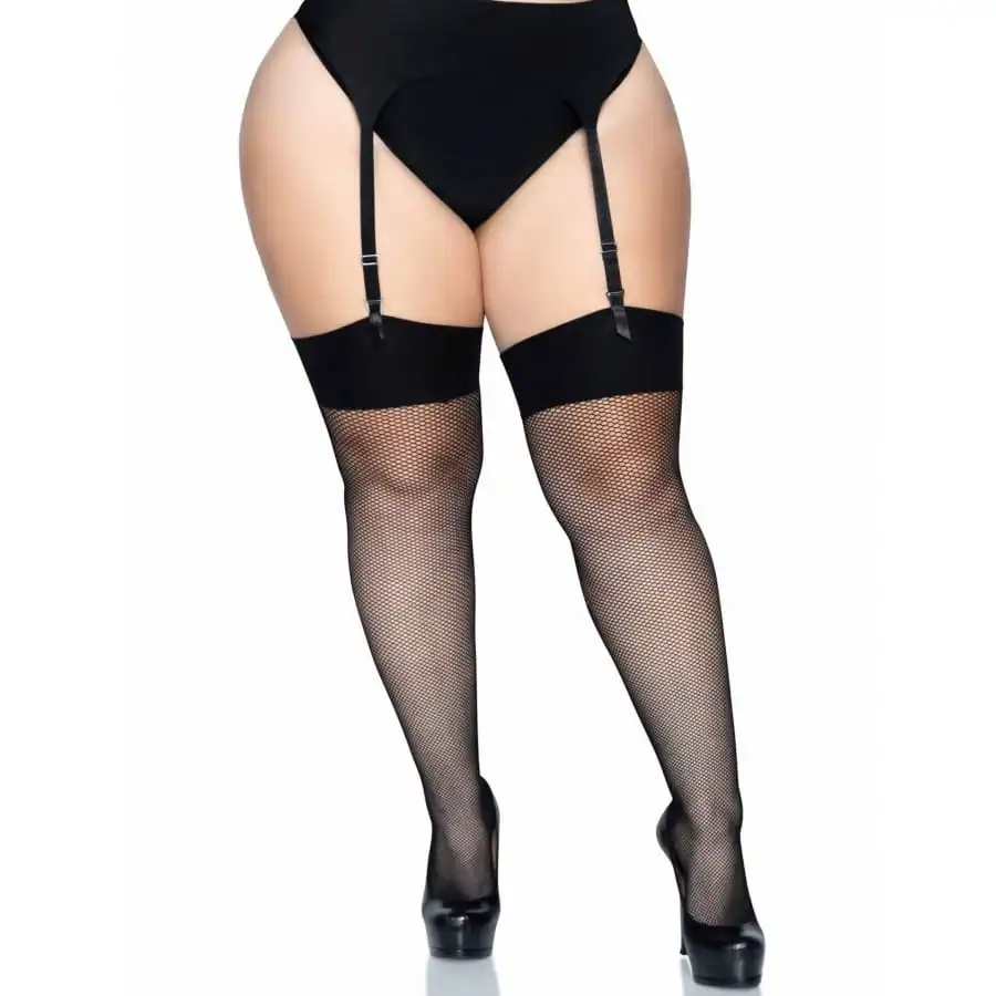 Paire De Bas Résille Noirs Grande Taille 1 Paire De Bas Résille Noirs Grande Taille
