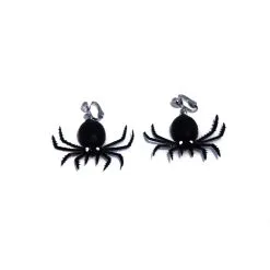 Paire De Boucles D'oreilles Araignées Noires