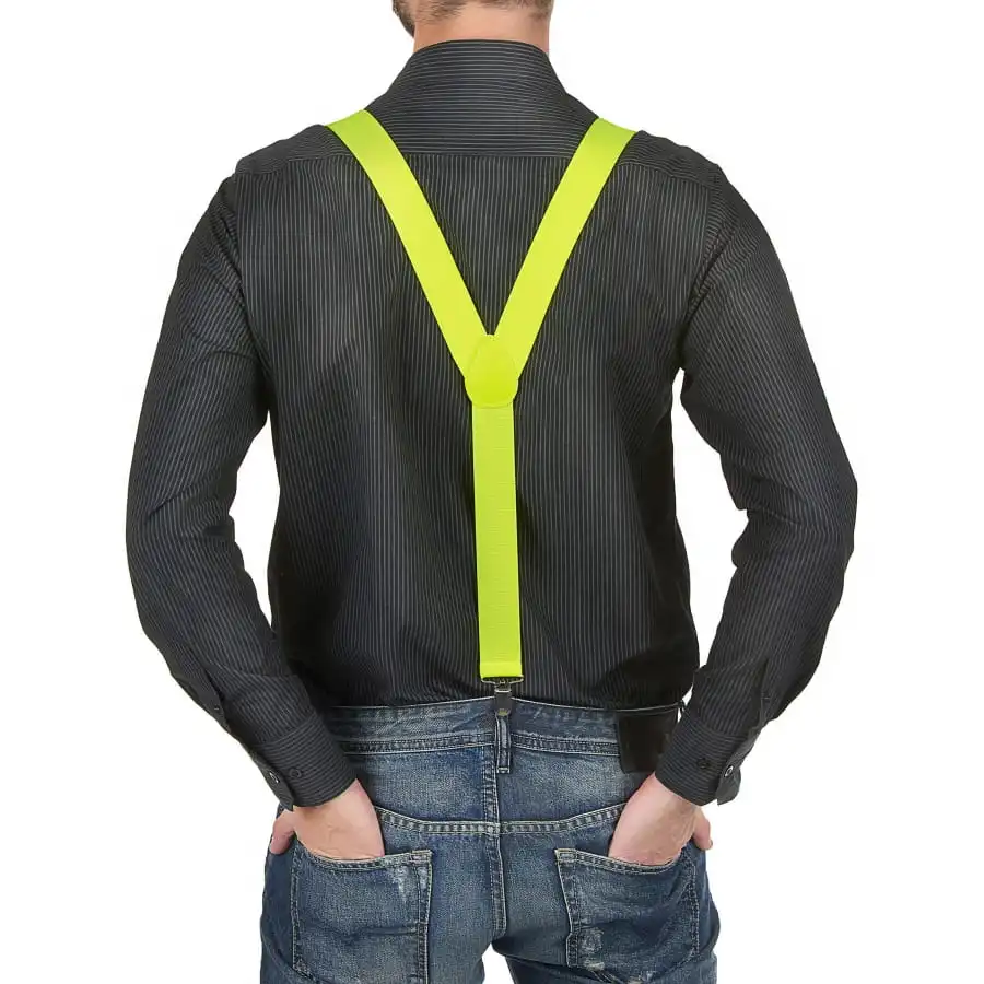 Paire De Bretelles Jaunes Fluo 2 Paire De Bretelles Jaunes Fluo – Image 2