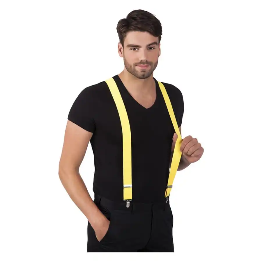 Paire De Bretelles Jaunes Fluo 3 Paire De Bretelles Jaunes Fluo – Image 3