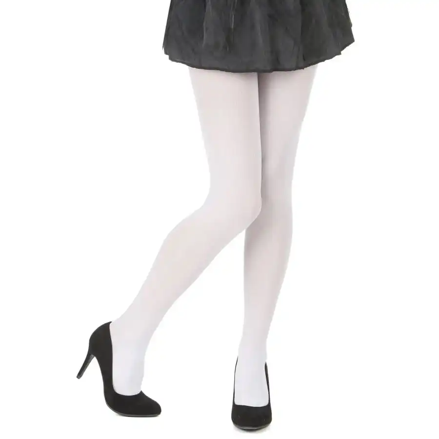 Paire De Collants Blancs Opaques Pour Femme 2 Paire De Collants Blancs Opaques Pour Femme – Image 2