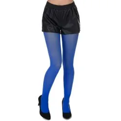 Paire De Collants Bleus Opaques