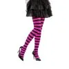 Paire De Collants Noir Et Rose Rayé