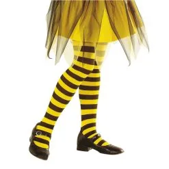 Paire De Collants Rayés Abeille Pour Enfant