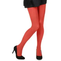 Tenue Robe Courte Rouge De Mère Noel -Camouflage Soldes Boutique Paire de collants rouges pour femme 3