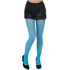 Déguisement Robe Bleue Paon Pour Femme -Camouflage Soldes Boutique Paire de collants turquoise opaques