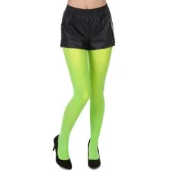 Paire De Collants Vert Fluo Opaques
