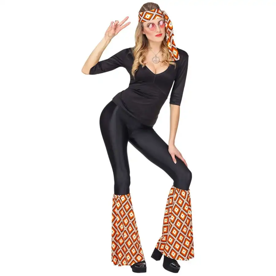 Paire De Jambières Années 70 Avec Bandeau De Tête 1 Paire De Jambières Années 70 Avec Bandeau De Tête