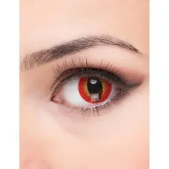 Robe Rouge Courte De Diablesse Sexy -Camouflage Soldes Boutique Paire de lentilles yeux du diable 1