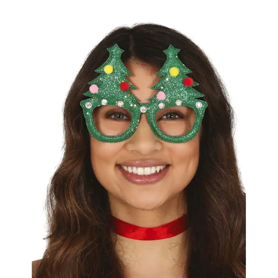 Paire De Lunettes Sapin De Noël, Rigolotes 1 Paire De Lunettes Sapin De Noël, Rigolotes