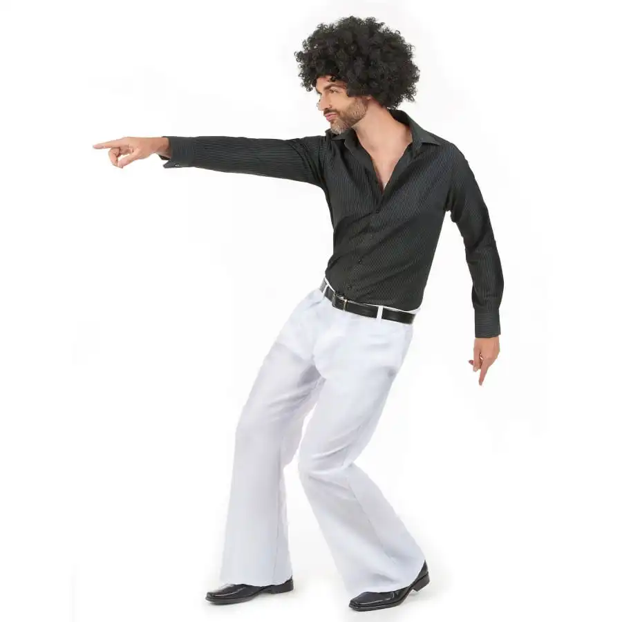 Pantalon Homme Blanc Disco 3 Pantalon Homme Blanc Disco – Image 3