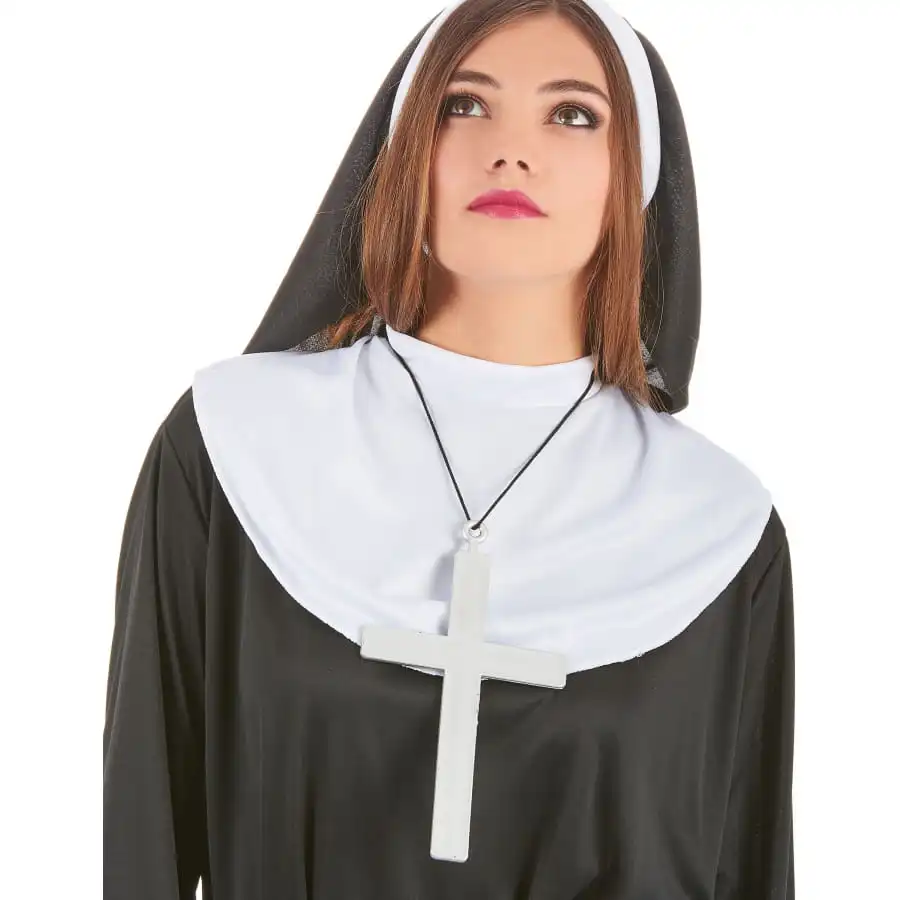 Pendentif Croix Argentée De 23cm 2 Pendentif Croix Argentée De 23cm – Image 2