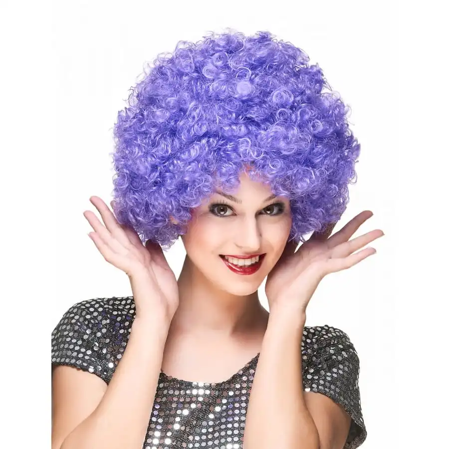 Perruque Afro Violette Volumineuse 2 Perruque Afro Violette Volumineuse – Image 2