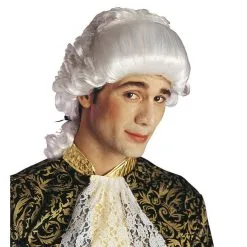Perruque Blanche Baroque De Marquis
