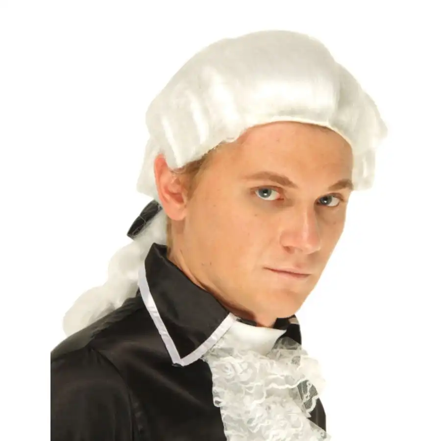 Perruque Blanche De Marquis Pour Homme 2 Perruque Blanche De Marquis Pour Homme – Image 2