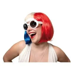 Perruque Bleu Blanc Rouge De Supportrice