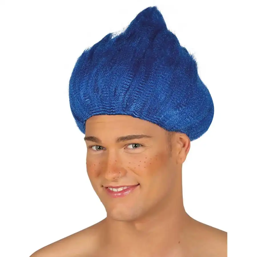 Perruque Bleue De Troll Pour Adulte 2 Perruque Bleue De Troll Pour Adulte – Image 2