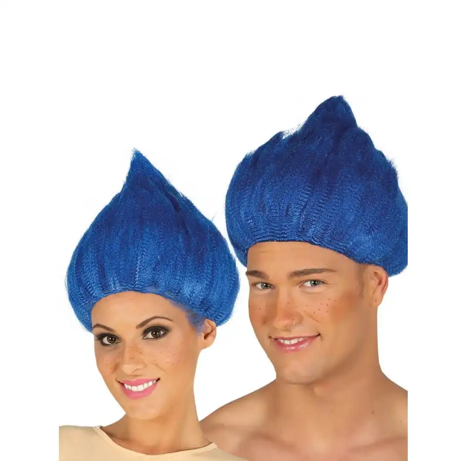 Perruque Bleue De Troll Pour Adulte 3 Perruque Bleue De Troll Pour Adulte – Image 3