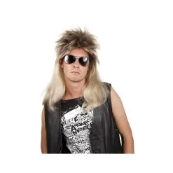 Perruque Blonde De Rockeur Avec Racines Foncées