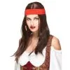 Perruque Brune De Pirate Avec Bandeau Rouge
