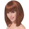Perruque Carré Chatain Mi-long Avec Frange