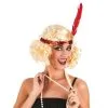 Perruque Charleston Blonde Avec Bandeau Rouge