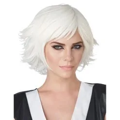 Perruque Cosplay Blanche Courte Pour Adulte -Camouflage Soldes Boutique Perruque cosplay blanche courte pour adulte 67164