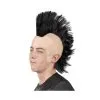 Perruque Crête Noire Punk Pour Homme