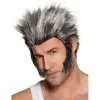 Perruque De Loup-garou Grise Avec Rouflaquettes