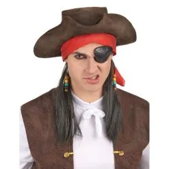 Perruque De Pirate Avec Tricorne