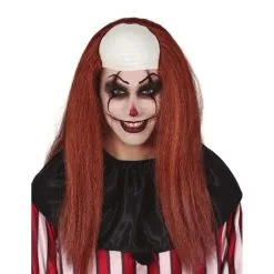 Perruque Longue Avec Crâne Chauve