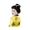 Perruque Noire De Geisha Avec Chignon Et Ruban