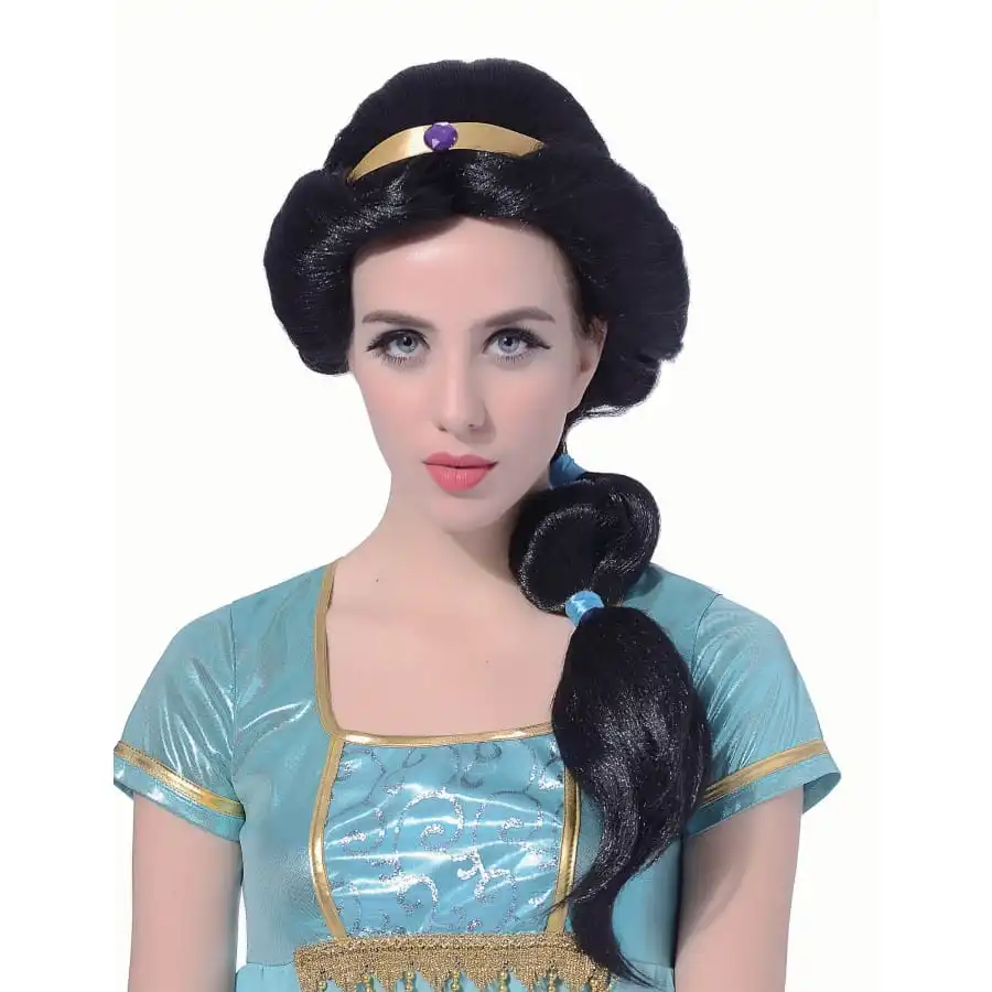 Perruque Noire De Princesse Orientale Pour Femme 2 Perruque Noire De Princesse Orientale Pour Femme – Image 2