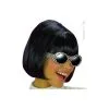 Perruque Noire Des Annees 60