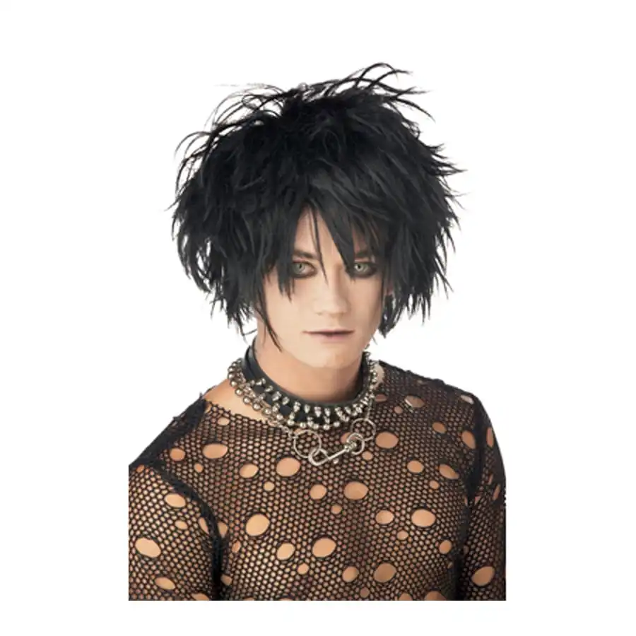 Perruque Noire ébouriffée 1 Perruque Noire ébouriffée