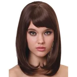 Perruque Noire Lisse Mi-longue, Luxe -Camouflage Soldes Boutique Perruque noire lisse mi longue luxe 29475