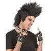 Perruque Punk Crête Noire Unie