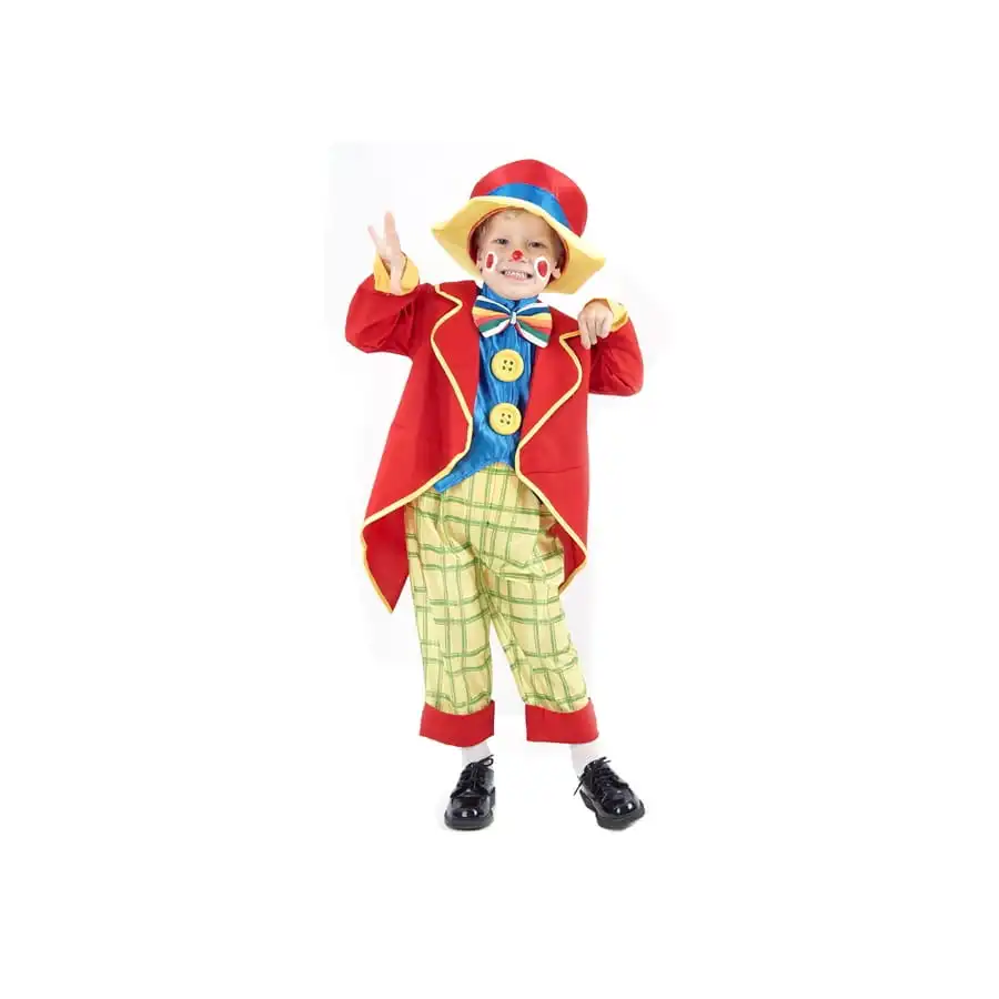 Petit Costume De Clown Rouge Et Coloré Pour Enfant 1 Petit Costume De Clown Rouge Et Coloré Pour Enfant