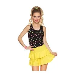 Petite Jupe Jaune Fluo Avec Volants