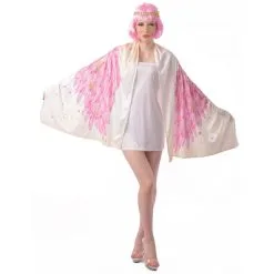 Poncho Ailes Rose D'ange Pour Femme