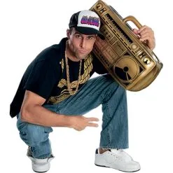 Radio Gonflable Old School Couleur Or -Camouflage Soldes Boutique Radio gonflable old school couleur or 23147