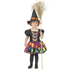 Robe à Gros Pois D'enfant Sorcière