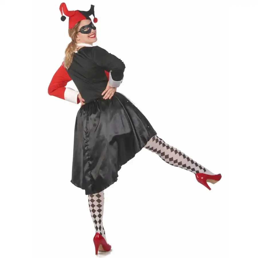 Robe Arlequin Rouge Et Noire Pour Femme 3 Robe Arlequin Rouge Et Noire Pour Femme â Image 3