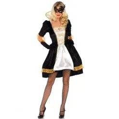 Robe Baroque Noire Or Pour Femme