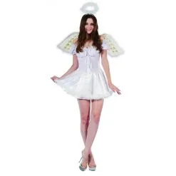 Robe Courte D'ange Blanche Adulte 7 Robe Courte D'ange Blanche Adulte -Camouflage Soldes Boutique Robe courte d ange blanche adulte 27056